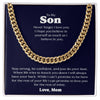 To My Son Gift From Mom I Never Forget I Love You I Cuban Link Chain Necklace