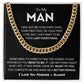 To My Man | Last Everything | Cuban Link Chain Necklace | Gift for Man