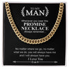 To My Man | Promise Necklace Always Remember | Cuban Link Chain Necklace