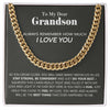 My Dear Grandson | Stay Strong | Gift For Grandson | Cuban Link Chain
