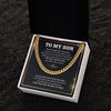 To My Son I Just Go Forth And Aim For The Skies I Cuban Link Chain Necklace