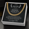 To My Man Cuban Link Chain, Christmas Gift for Man, Valentines Day Gift for Him, Husband Boyfriend Gift, Christmas Jewelry Gift