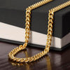To My Man Cuban Link Chain Necklace, My Life My Love, Perfect Gift for Your Man