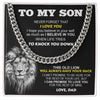 To My Son | I Believe In You | Cuban Link Chain Gift From Dad