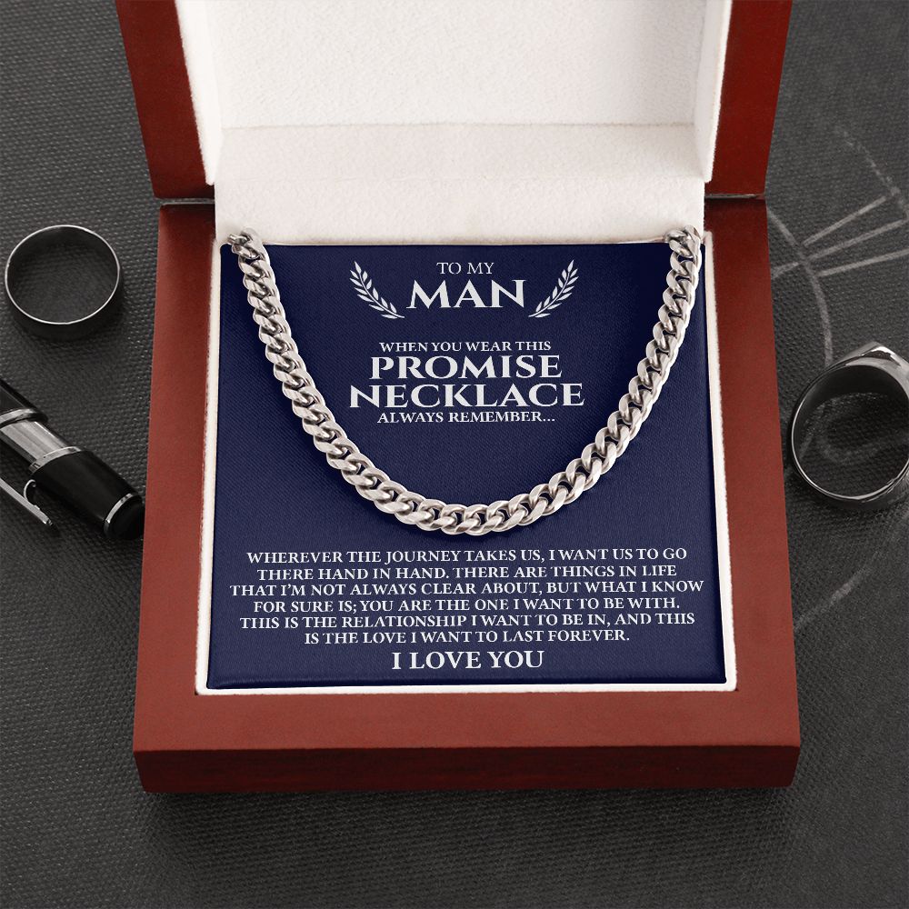 Man The Journey Takes Us, Cuban Link Chain, Romantic Gift for Your Man