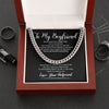 To My Boyfriend I You're My Favorite Everything I Cuban Linkchain Necklace