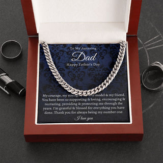To My Dad | My Strength, My Role Model & My Friend | Cuban Link Chain | Unique Gift For Dad