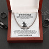 My Dad My Hero | Gift For Dad From Son | Cuban Link Chain