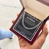 To My Boyfriend | The World To Me | Cuban Link Chain | Gift For Boyfriend