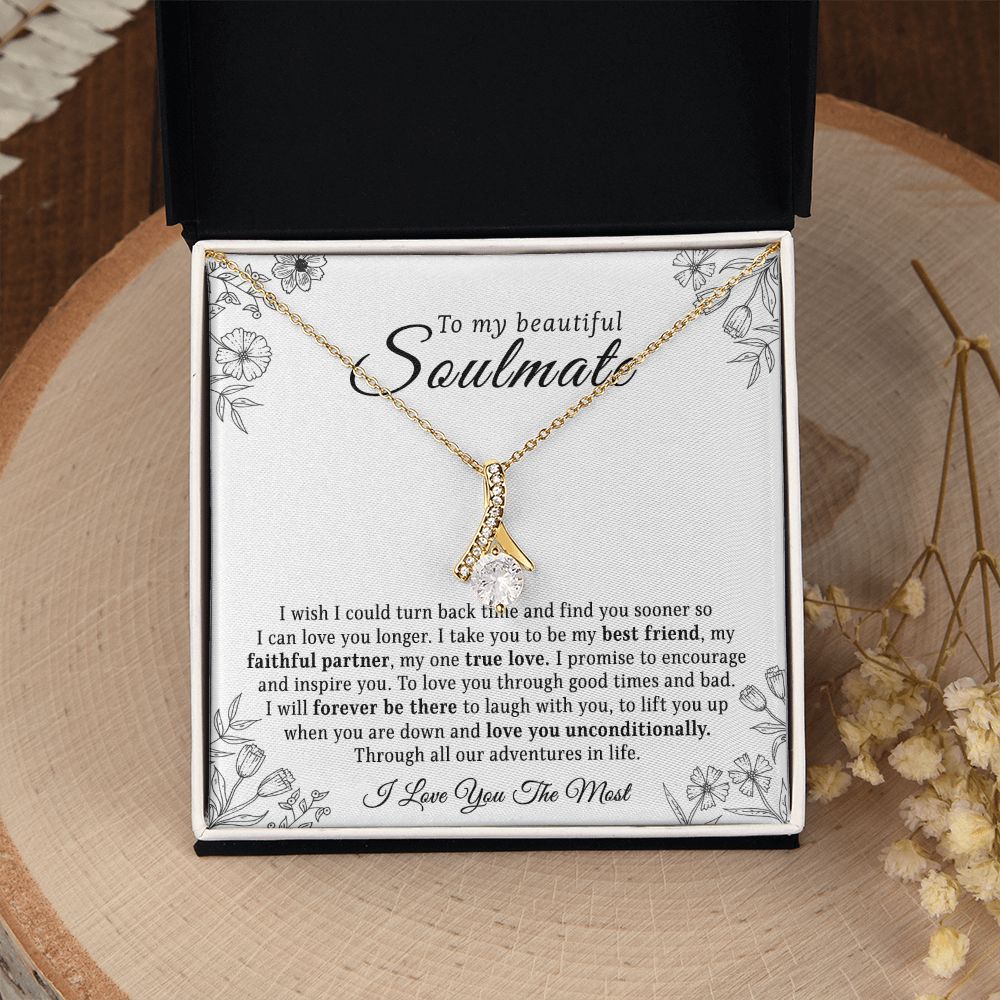 To My Soulmate - Love You The Most, Alluring Beauty Necklace Gift to Her