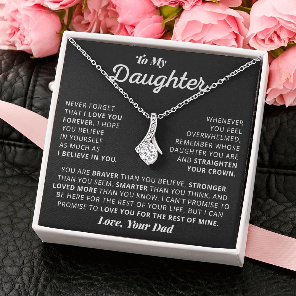 Daughter I Love You Forever, Alluring Beauty Necklace, Graduation Gift Idea, Birthday Necklace From Dad