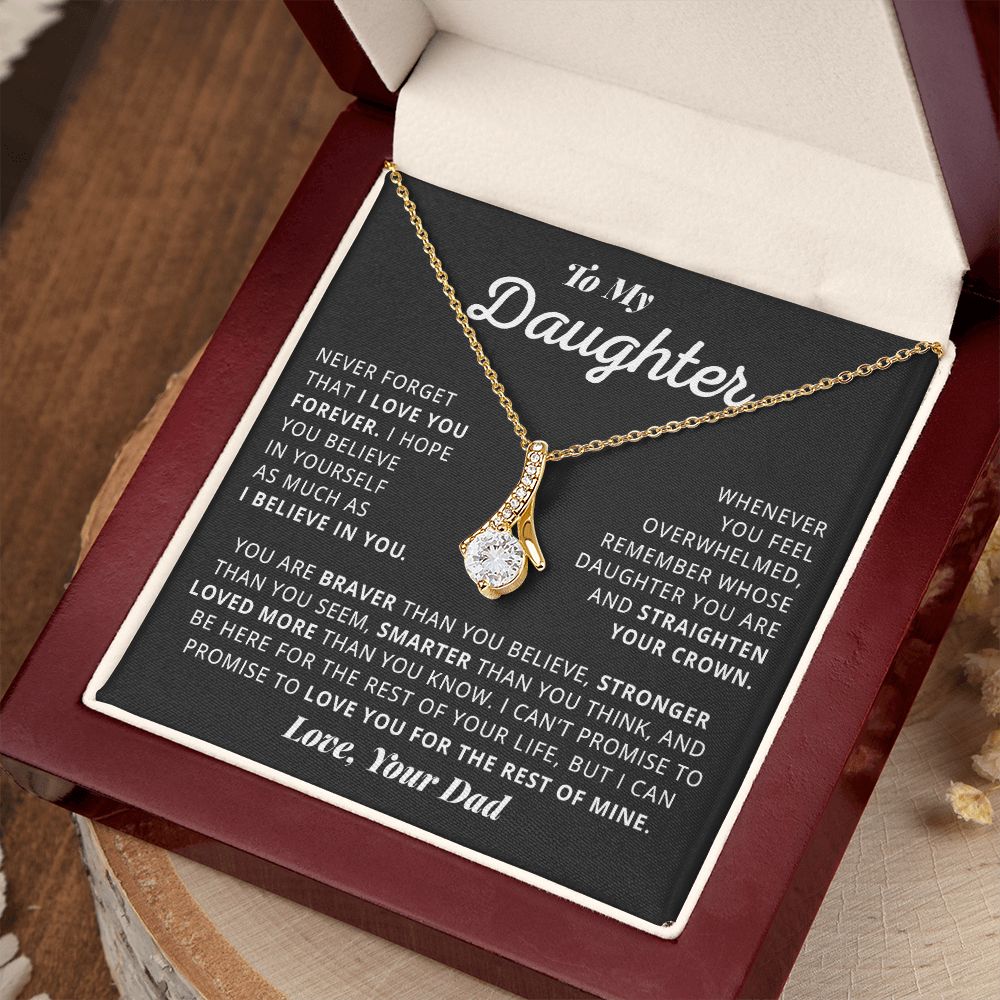 Daughter I Love You Forever, Alluring Beauty Necklace, Graduation Gift Idea, Birthday Necklace From Dad