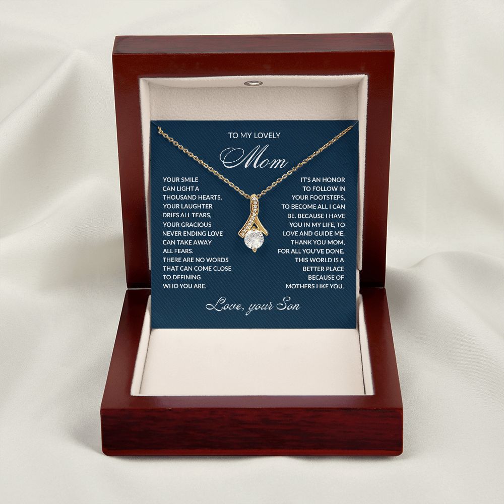 Mom Your Smile, Alluring Beauty Necklace, Perfect Gift For Mom From Son