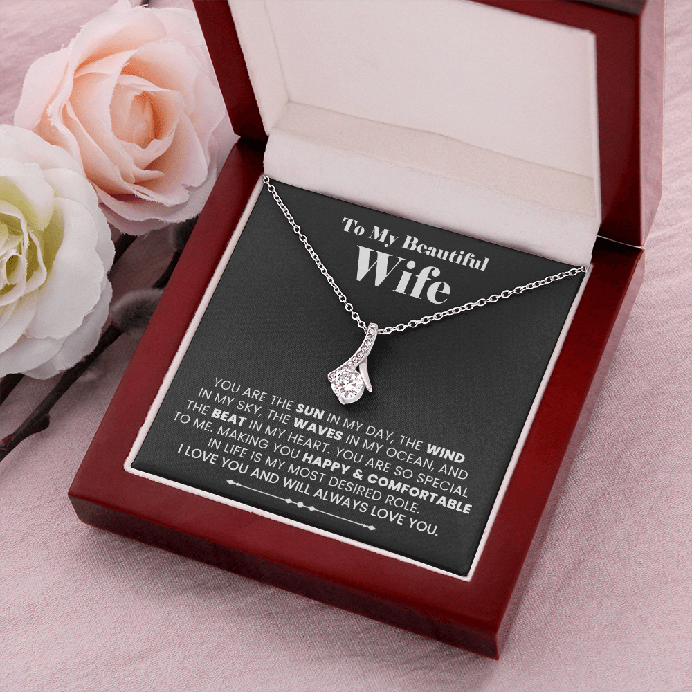 To My Wife The Sun The Wind Necklace, Perfect Gift for Wife, Sentimental Thoughtful Gift, Christmas Valentine's Day Jewelry