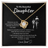 Daughter Believe In Yourself | Gift For Your Daughter From Dad | Love Knot Necklace