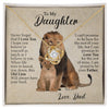 To My Daughter | This Old Lion Will Always Have Your Back | Love Knot Necklace Gift From Dad