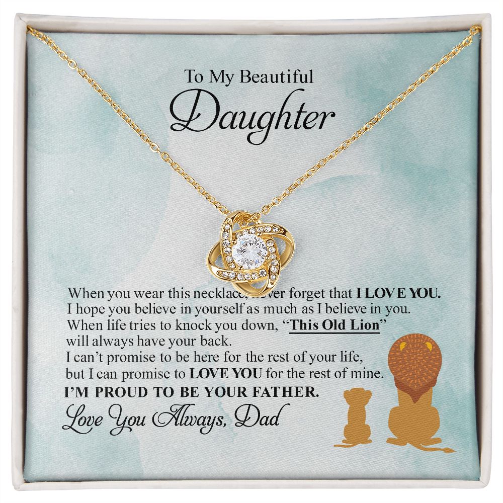 To My Daughter I I Love You I Eternal Hope Necklace