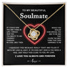 Soulmate My Love & Light | Romantic Gift For Your Soulmate | Love Knot Necklace.