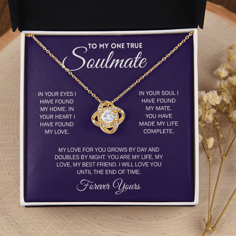 Soulmate My Love For You | Romantic Gift for Her | Love Knot Necklace