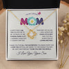 Loving Mom Everything I Am, Love Knot Necklace, Gift For Mom From Son, Mother's Day Gift Idea