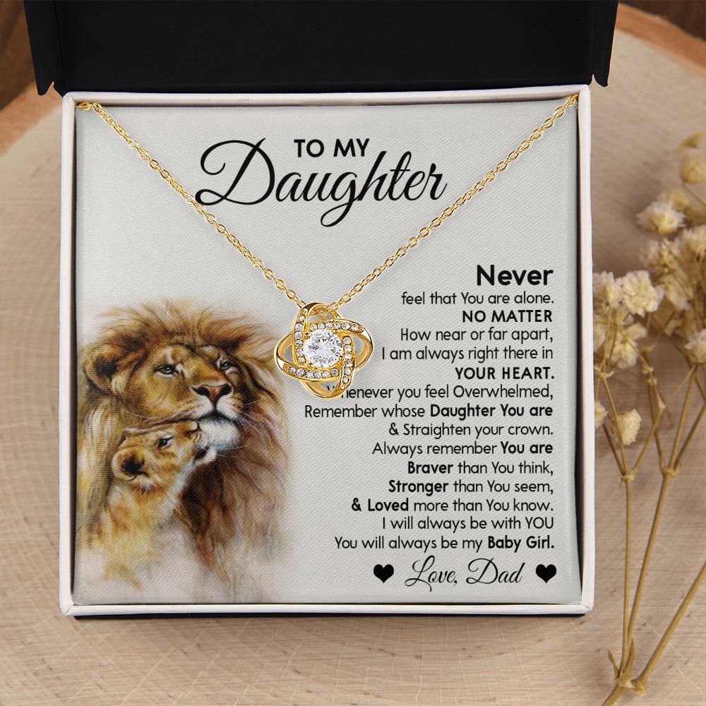 To My Daughter Necklace | Straighten Your Crown | Gift For Daughter From Dad