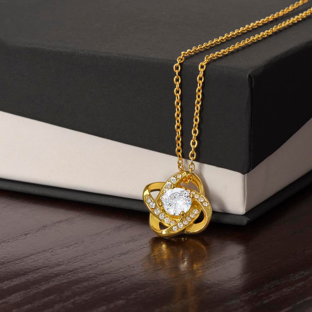 To My Daughter, Proud Of You, Love Knot Necklace, Gift For Daughter From Dad