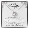 To My Daughter Gift From Dad | You Will Always Be My Baby Girl | Love Knot Necklace.