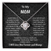 To My Mom | Sometimes It Hard To Find | Love Knot Necklace.
