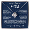 To My Amazing Mom - I'm Still Your Little Girl, Love Knot Necklace