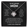 To My Loving Mom | You Are My First Country | Love Knot Necklace
