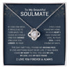 To My Beautiful Soulmate | I Have Found My Mate | Love Knot Necklace