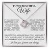 To My Beautiful Wife | You Are The Best Thing | Love Knot Necklace