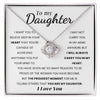 To My Daughter | You Are Capable Of Achieving Anything | Love Knot Necklace | Christmas Gift Ideas