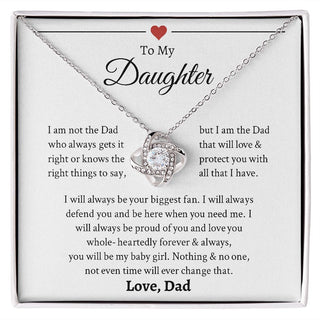 To My Daughter | I Will Always Defend You | Forever Love Necklace | Sentimental Gift For Daughter