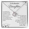 To My Daughter | The Proudest Moment of My Life | Love Knot Necklace | Gift For Daughter From Dad