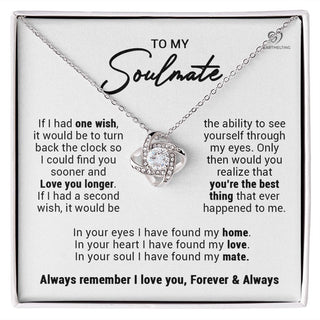 To My Soulmate | In Your Eyes | Love Knot Necklace