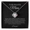To My Beautiful Mum | Thank You For All Your Life Lessons | Love Knot Necklace