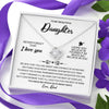 To My Daughter, I Proud Of you, Love Knot Necklace Gift