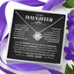 To My Daughter - I Love You Forever, Love Knot Necklace