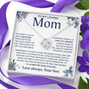 To My Loving Mom - Gratitude For Everything You Have Done, Love Knot Necklace
