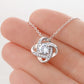 To My Lovely Daughter, Follow Your Dreams, Love Knot Necklace, Gift For Daughter From Dad