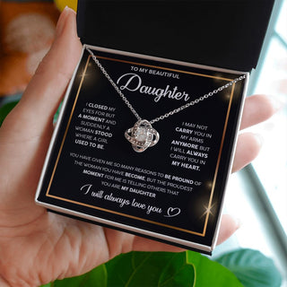 To My Daughter | Always Love You | Gift For Daughter | Love Knot Necklace