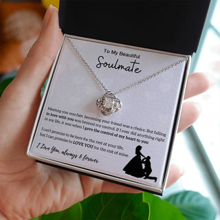 To My Beautiful Soulmate | Meeting You Was Fate | Love Knot Necklace