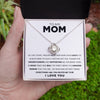 To My Mom | You Are The Most Amazing Person | Love Knot Necklace