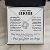 Mom Spread My Wings, Love Knot Necklace, Mother's Day Gift Idea For Mother