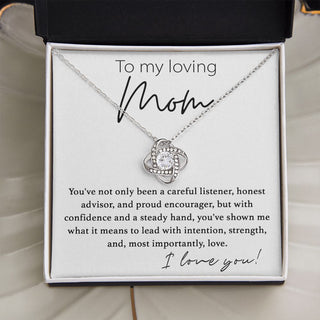 To My Loving Mom | I Am Proud of My Mom | Love Knot Necklace