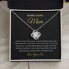 To My Loving Mom | You Are The World | Love Knot Necklace | Best Gift For Mom