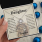 To My Daughter, Proud Of You, Love Knot Necklace, Gift For Daughter From Dad