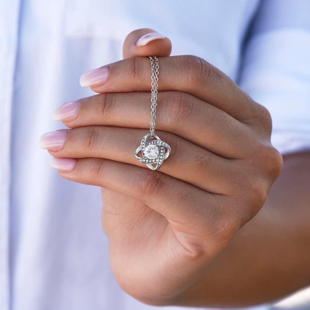 Boyfriend's Mom My Dreams, Love Knot Necklace, Perfect Gift Idea For Boyfriend's Mother