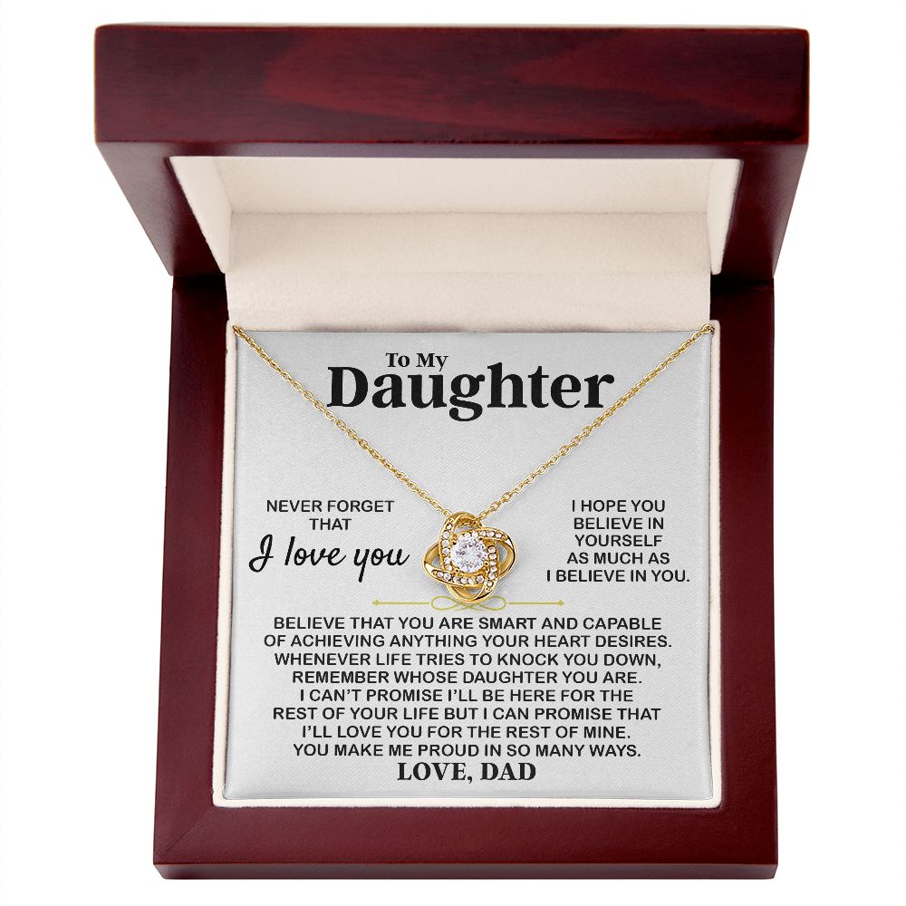 Daughter I Hope You, Love Knot Necklace